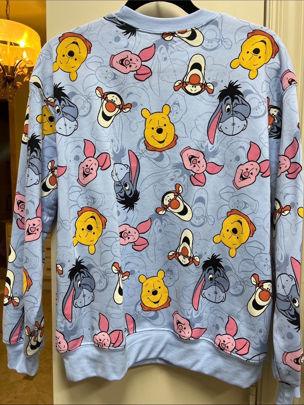 Winnie the Pooh and friends sweatshirt size small light blue Disney - Picture 5 of 5